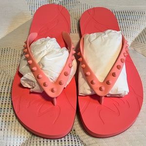 Christian Louboutin Coral Loubi Flip Flops